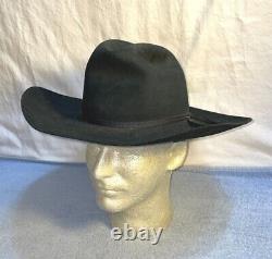 7x Beaver RESISTOL Black A7103 RANCHER COWBOY HAT Western Size 7 MADE in TEXAS