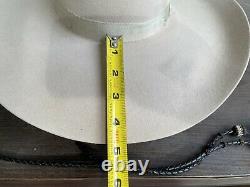 8X Beaver Felt Vintage Large Brim Bailey Old West Cowboy Hat 6 7/8 Western Gus