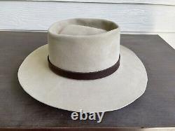 $900 Custom 50X Beaver Felt Vintage Old West Cowboy Hat 7 1/4 Clint Eastwood