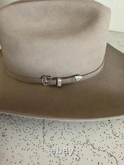 90s BAILEY PRO 5x BEAVER 7 3/8 Taupe Hat with BOX Western Cowboy Ranch Rodeo Vtg