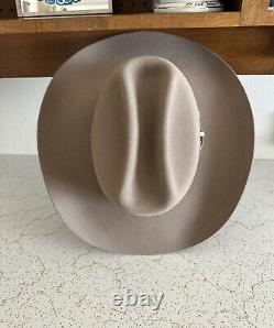 90s BAILEY PRO 5x BEAVER 7 3/8 Taupe Hat with BOX Western Cowboy Ranch Rodeo Vtg