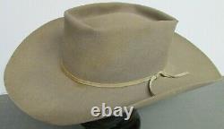 ANTIQUE 1940's TEXAS COWBOY HAT BEAVER FELT Sz 7 5/8 SASS MOVIE PROP HOUSE