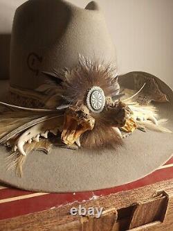 Amazing cowboy Rare Vintage Charlie 1 Horse TWIN Rattlesnake Hat in Box