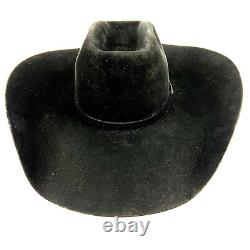 American Hat Company Black Cowboy Hat 40X Beaver Size 7 Long Oval Beaver Fur