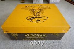 American Hat Company Vintage Cowboy Beaver Felt Hat 7 3/8 in Original Box