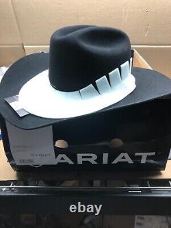 Ariat Black 10X BEAVER Western Cowboy Hat A7640001-7 A. 10X4 1/4SS SELFBK 7