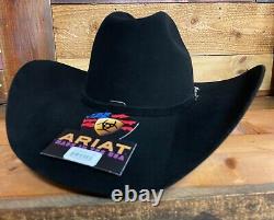 Ariat Men's Black Self Buckle Band 20x Felt Western Hat -a765-0201