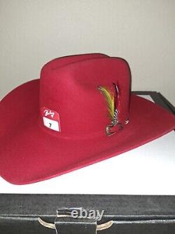 BAILEY Angora Lightning 4x Red Size 7 Mens Cowboy Hat WESTERN