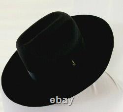 BELMONTI Castela Handmade Elegant Black Felt Western Dress Hat Size 53 US-6 5/8