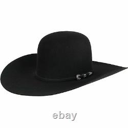 BLACK 4X Beaver Felt Hat WIDE 4 1/4 Brim Cowboy, CUSTOM CREASED FOR YOU