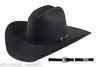 Black 4x Beaver Fur Felt Hat 4 Brim Rodeo King Cowboy Western Strait