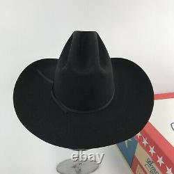 Bailey 5x Black Beaver Felt Cowboy Hat 7-1/8 57 American Hat Co Houston, TX USA