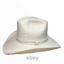Bailey Beaver Cowboy Hat Wool Felt Fur Wide Brim White 6 5/8