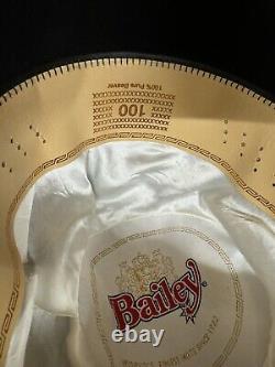 Bailey Cowboy Hat Mens LEGACY 100X SIZE 7 BLACK In Original Box