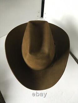 Bailey Hand Creased 5X Felt Beaver Cowboy Hat 6 7/8 Texas Made Feather Accent