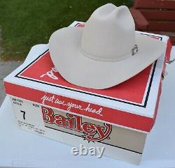 Bailey Sz 7 Cowboy Hat 8x BEAVER Original Box SILVERExcellent Condition