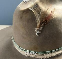 Bailey distressed cowboy hat 6X beaver Nick Fouquet Style Size 7 3/8