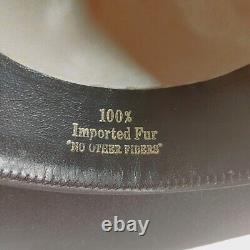 Beaver Brand 10X Black Cowboy Western Hat 6-7/8 Long Oval Western Wear 100%