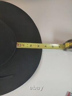 Beaver Brand 10X Black Cowboy Western Hat 6-7/8 Long Oval Western Wear 100%