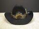 Beaver Brand Cowboy Hat Men Size 7 Black Vintage Western 8x Felt Feather Band