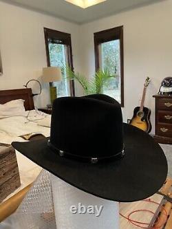 Beaver Hats Black Genuine Beaver Fur 5X Cowboy Hat Size 7 Made In USA Never Worn