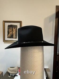 Beaver Hats Black Genuine Beaver Fur 5X Cowboy Hat Size 7 Made In USA Never Worn