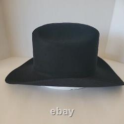 Beaver Hats Genuine Fur Felt 5X Style 8320 Black Beaver Cowboy Hat Size 7 3/8
