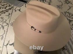 Beige 6X Beaver Custom works cowboy hat 4 brim size 6 3/4