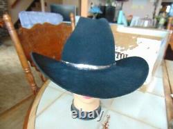 Black Cowboy Hat Resistol 4x Beaver Size 7 5/8 Conforms your Head Original Box