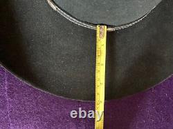 Black Resistol 4x Beaver Cowboy Hat Size 7 5/8 Excellent Condition