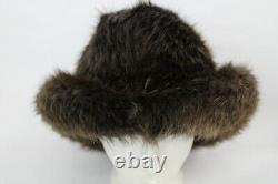 Brand New Brown Beaver Fur Cowboy Style Hat Men Man Size All