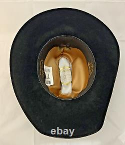 Cavender's 6X Beaver Cowboy Collection Hat Size 7-1/8 57 Black Fedora Rodeo VGC