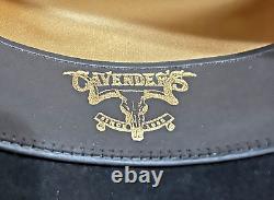 Cavender's 6X Beaver Cowboy Collection Hat Size 7-1/8 57 Black Fedora Rodeo VGC