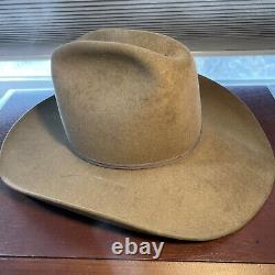 Cowboy Hat 10X BEAVER Felt Custom Sz 7 Quarter Horse Pecan (Beige) Mackey Hats