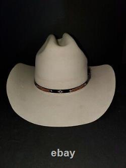 Cuevas Western Wear Silver Line 100x Beaver Cowboy Hat Sz 6 1/2 Bone Ivory