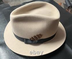 Custom Made Rodeo King 7XXXXXXX Beaver Felt Hat Size 7 Trimmed Brim