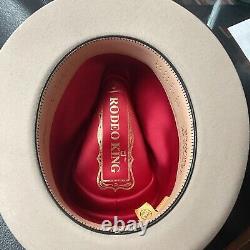 Custom Made Rodeo King 7XXXXXXX Beaver Felt Hat Size 7 Trimmed Brim