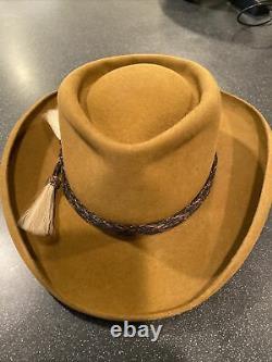 Custom Made Texas Hatters Hi Roller Cowboy Hat Size 7 (22) Vintage