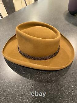 Custom Made Texas Hatters Hi Roller Cowboy Hat Size 7 (22) Vintage