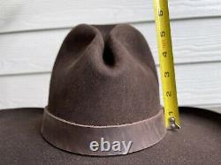 Custom Vintage Antique Rugged Resistol Old West Cowboy Hat 6 7/8 Gus Tom Mix