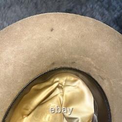 Dobbs West Tall Pine XXX Beaver Felt Vintage Hat in Cordova Size 7 3/8