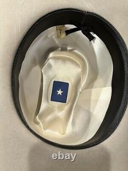 Dynafelt Lone Star Puma Grey Wool Felt Fur Men 7 Cowboy Hat Vntg Stagecoach Box