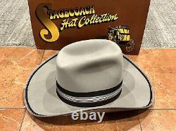 Dynafelt Lone Star Puma Grey Wool Felt Fur Men 7 Cowboy Hat Vntg Stagecoach Box