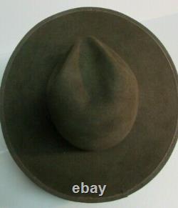 GUS TOM MIX 8X BEAVER TEXAS COWBOY HAT Size 7 3/8 BROWN SASS MOVIE PROP HOUSE