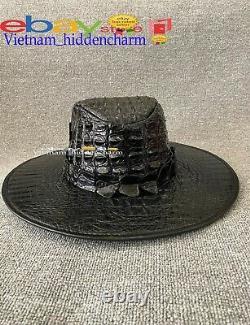 Genuine Crocodile Cowboy Hat Authentic Crocodile Skin-100% Handmade-Special