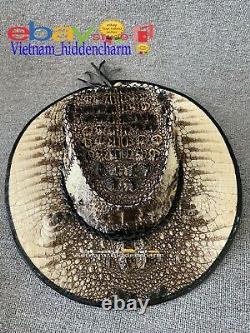 Genuine Natural Crocodile Skin Hat 100% Handmade-Cowboy Special Unique