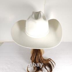 Greely Hat Works 10X BEAVER White Size 6 7/8 Felt Cowboy Western Hat