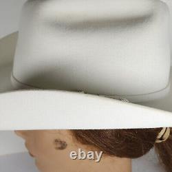 Greely Hat Works 10X BEAVER White Size 6 7/8 Felt Cowboy Western Hat