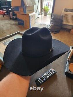 Hamleys & Co black Felt Lined Hat Size 7 1/2 pro7x Beaver Skin cowboy Hat