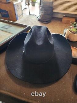 Hamleys & Co black Felt Lined Hat Size 7 1/2 pro7x Beaver Skin cowboy Hat